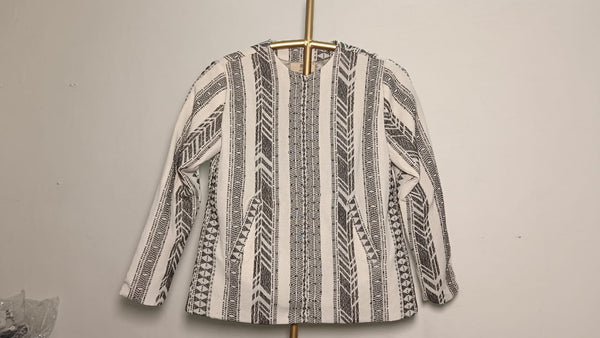 Black& Off-white Cotton jacquard Jacket